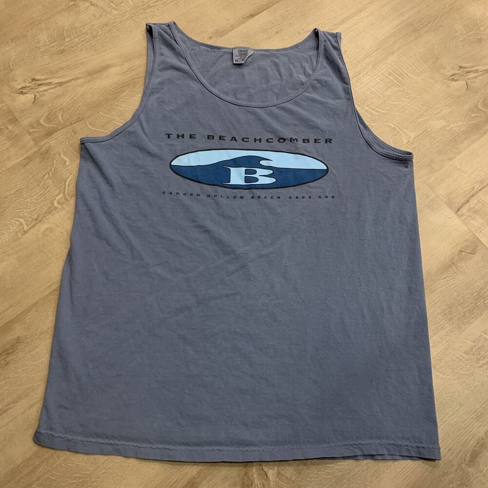 The Beachcomber Cahoon Hollow Beach Cape Cod Adult XL Tank Top Muscle Shirt Blue